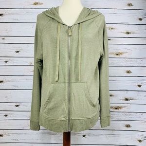 Victoria's Secret Zip Up Jacket Hoodie Green Lg